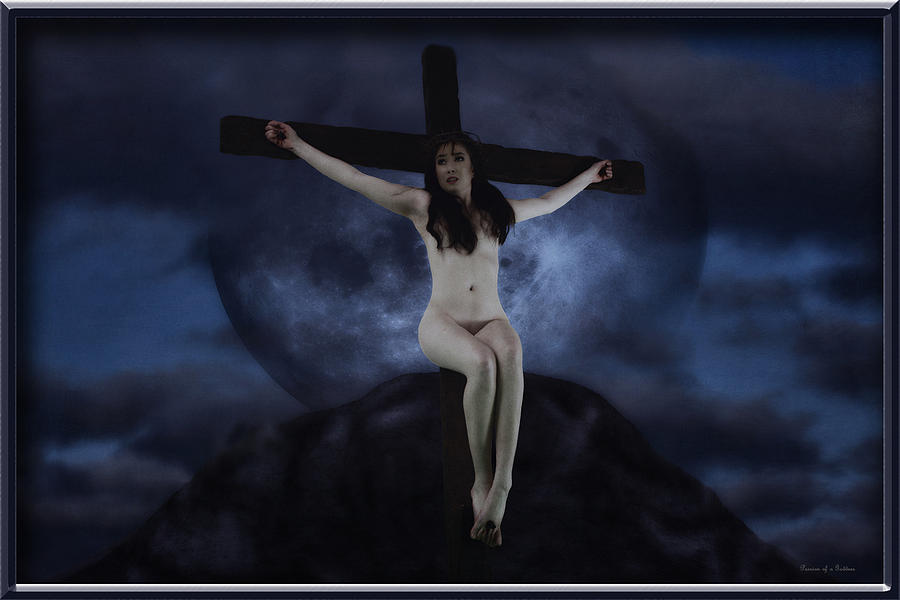 Fantasy Photograph - Moon crucifix II by Ramon Martinez
