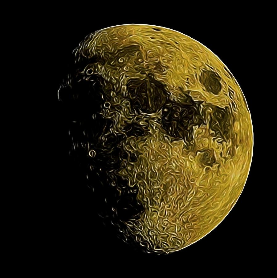 Moon drawing Photograph by Ron Harpham