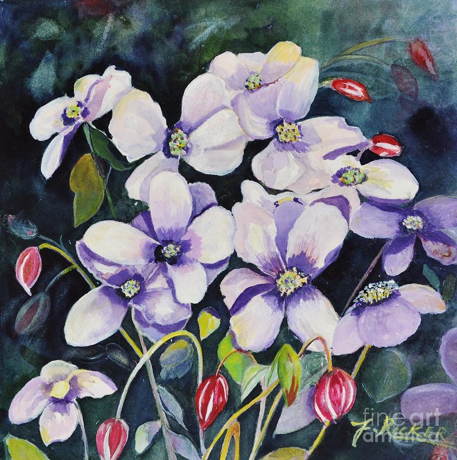Moon Flowers Painting by Jane Ricker