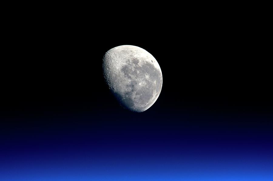 Space Photograph - Moon From The International Space Station by Nasa/esa/science Photo Library