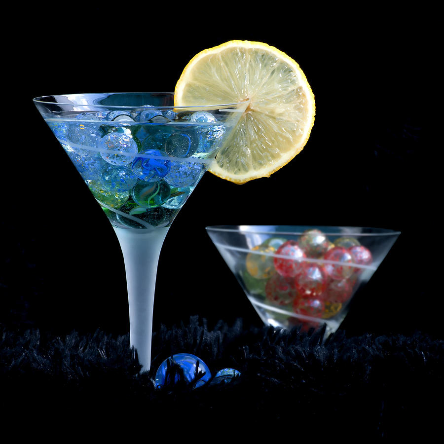 Cube Photograph - A creative cocktail - Moon light cocktail lemon flavour 1 by Pedro Cardona Llambias