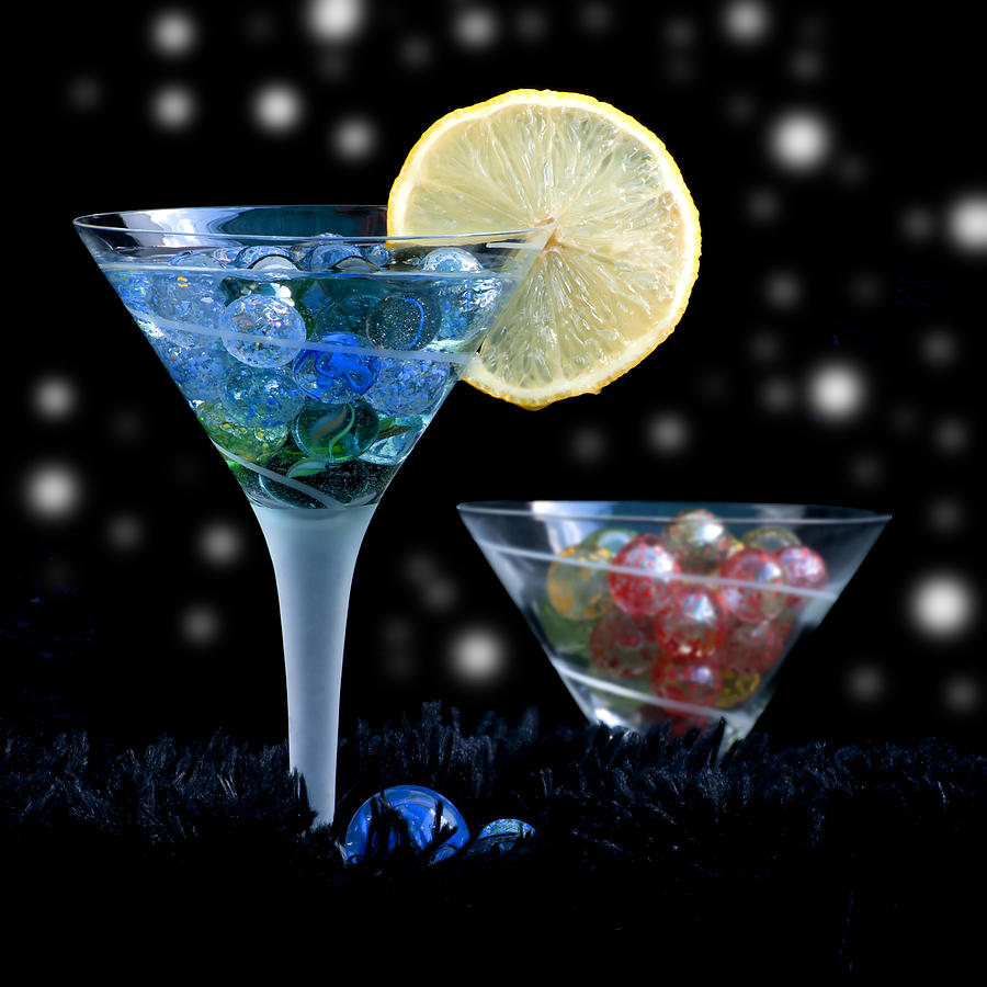 Moon light cocktail lemon flavour with stars 1 Photograph by Pedro Cardona Llambias