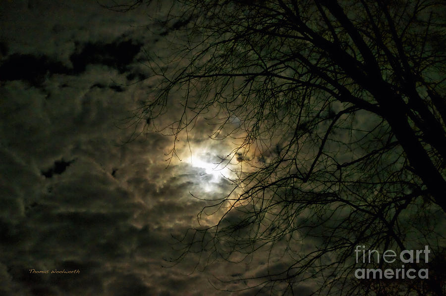 Moon Light With Clouds Photograph by Thomas Woolworth