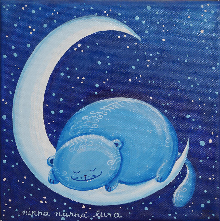 Cat Painting - Moon Lullaby by GRAAL Publishing