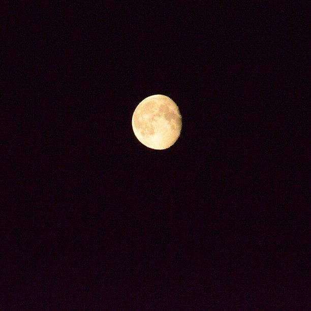 Summer Photograph - Moon.  #moon #sky #dark #night #noedit by Eve Tamminen
