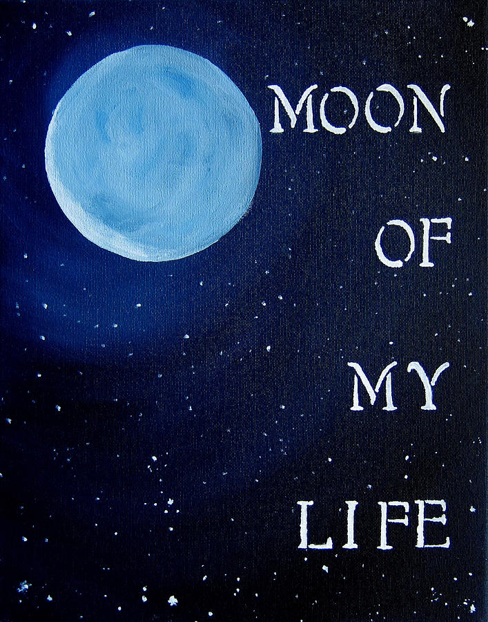 Dragon Painting - Moon of My Life 11x14 by Michelle Eshleman