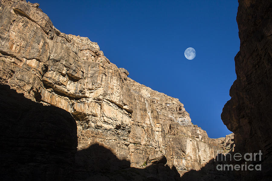Moon over cliff Photograph by Hitendra SINKAR