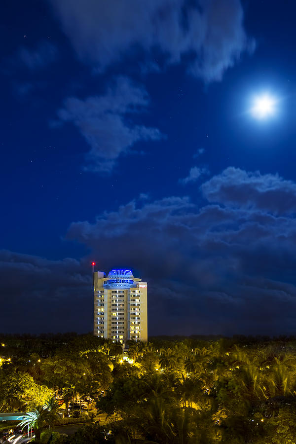 Moon Over Ft. Lauderdale Photograph by Mark Andrew Thomas