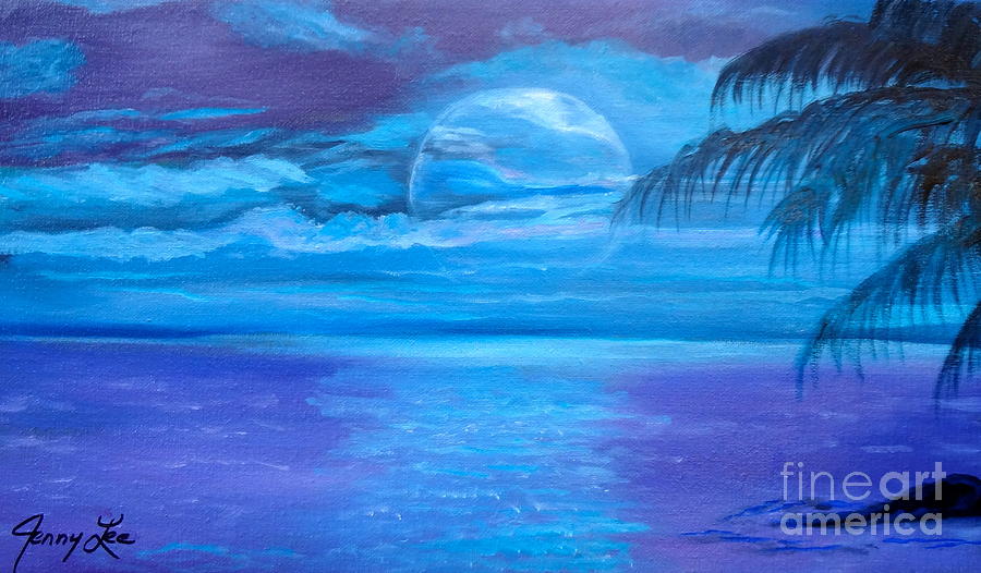 Moon Over Hawaii Painting by Jenny Lee