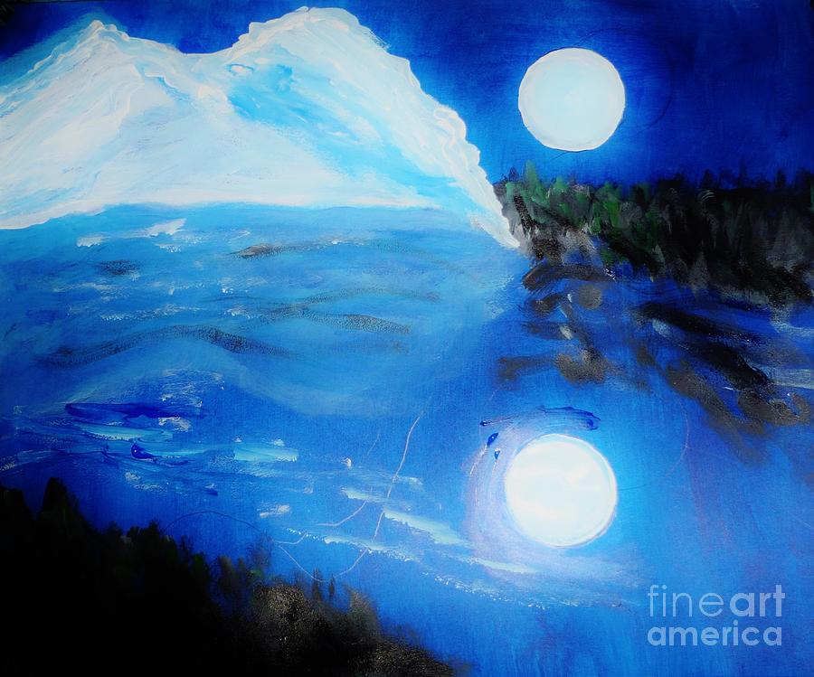 Tree Painting - Moon Over Moon by Marie Bulger