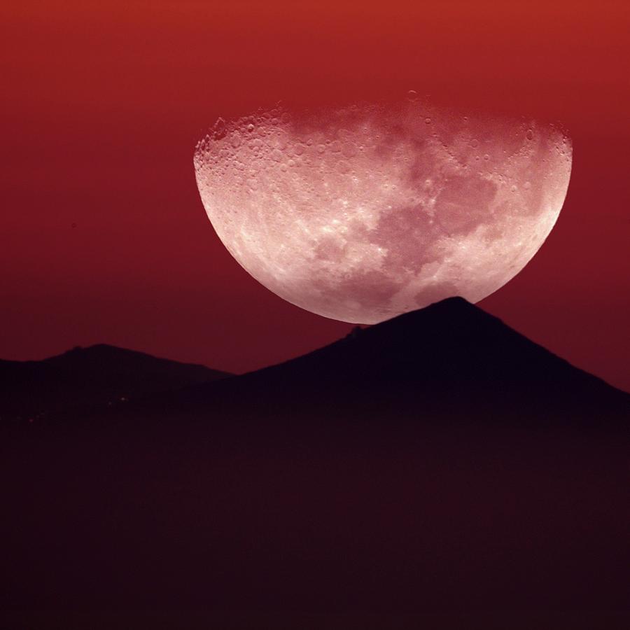 Moon Over Mountains Photograph by Detlev Van Ravenswaay