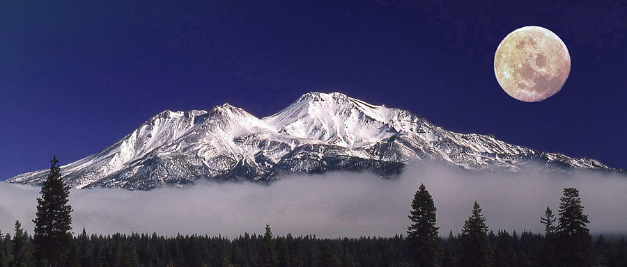 moon over mt shasta craig west