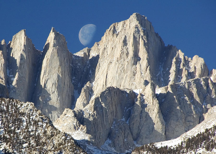 Moon over Mt Whitney Photograph by Keith Marsh - Fine Art America