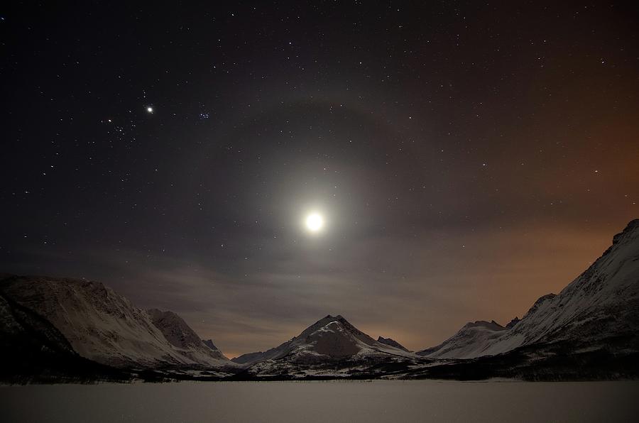 Moon Over Nakkevannet Photograph by John Hemmingsen