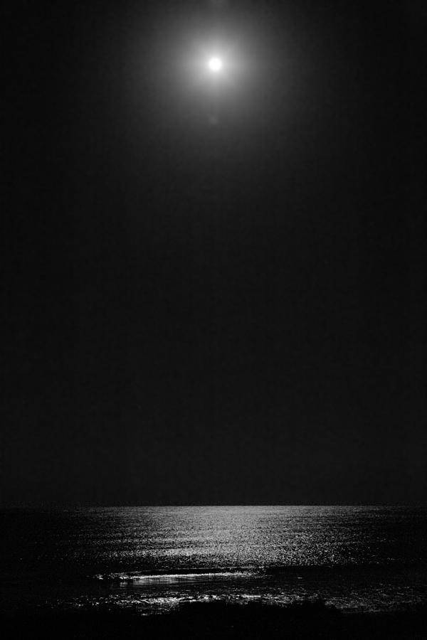 Moon over Ocean Photograph by Lindsey Weimer