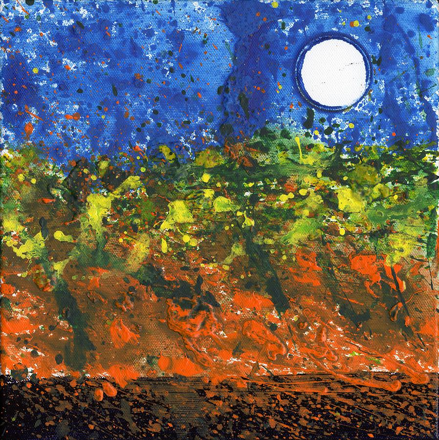 Moon Painting - Moon Over Philo by Phil Strang