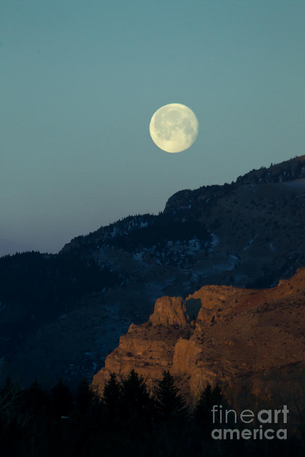 Moon Over Rattlesnake Mountain    #2779 Photograph