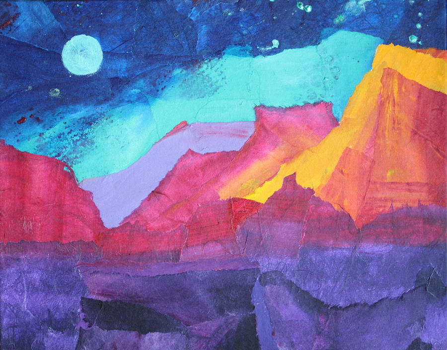 Moon Over Sedona Painting by Nancy Jolley