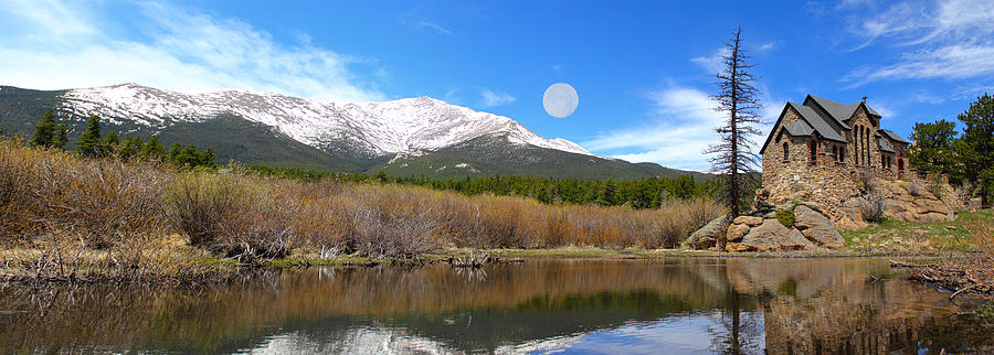 Rocky Mountain National Park Photograph - Moon Over St. Malo by Shane Bechler