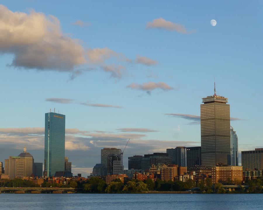Moon over the Prudential in Boston Photograph by Toby McGuire