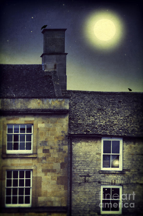 Moon Over Townhouses Photograph by Jill Battaglia