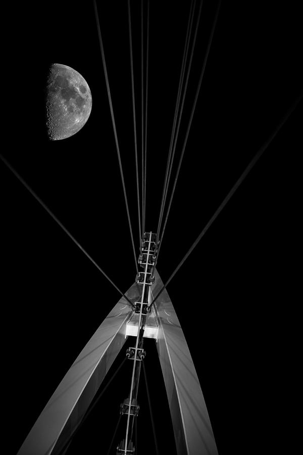 Wall Decor Photograph - Moon Over Wichita by Garett Gabriel Wall Decor Photograph - Moon Over Wichita by Garett Gabriel