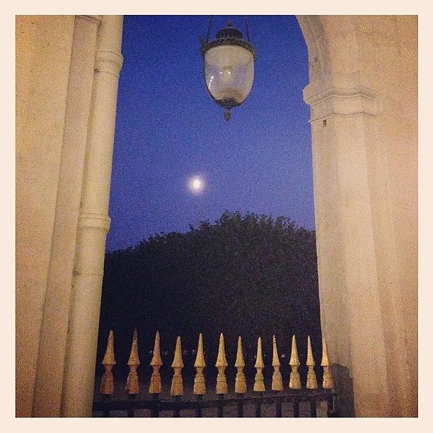 Paris Photograph - #moon #paris #france #palaisroyal by Caesar Gergess