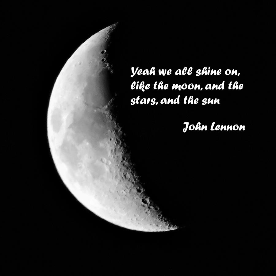 John Lennon Photograph - Moon phrase by Katrina Dimond