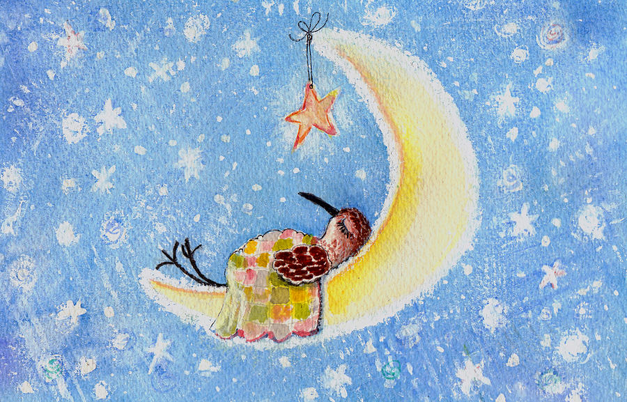 Moon Piper Painting by Deborah Burow