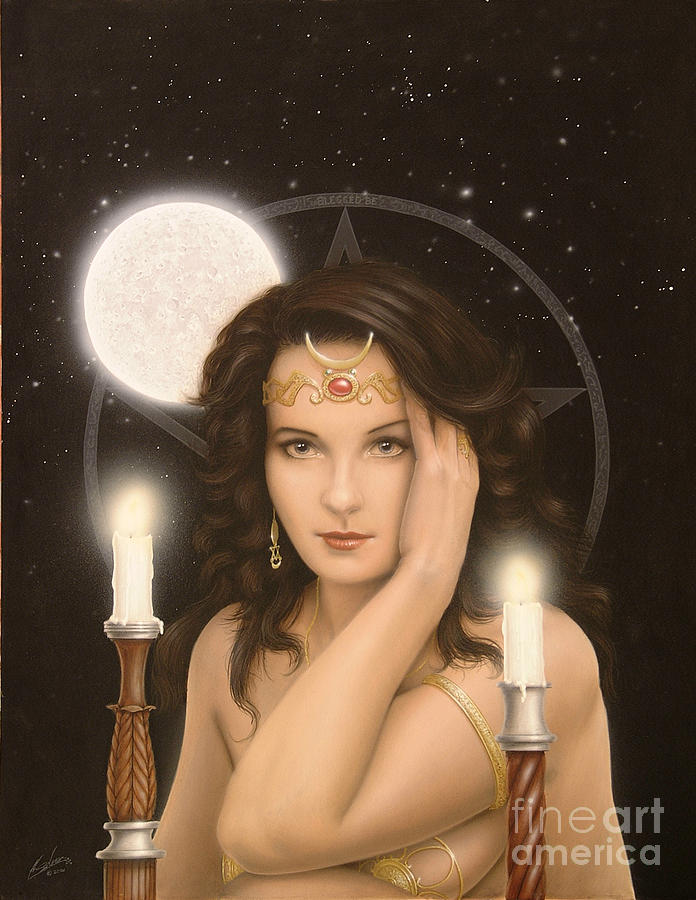 Moon Priestess Painting by John Silver