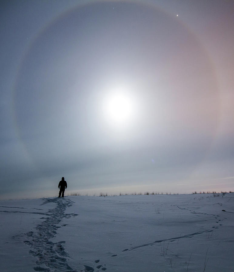 Moon Ring Over Northern Canada Photograph by Dave Brosha Photography