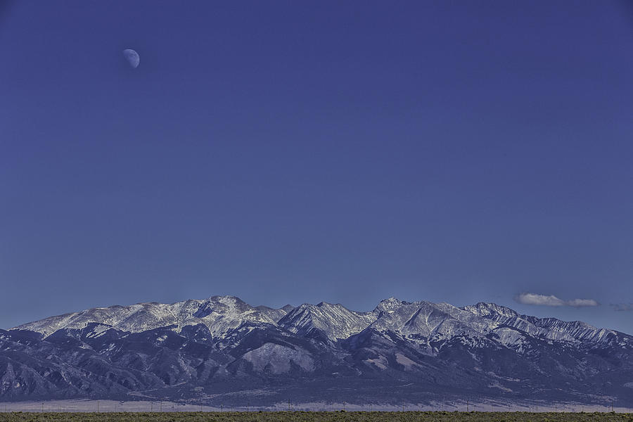 Moon Rise Above Mount Blanca Photograph