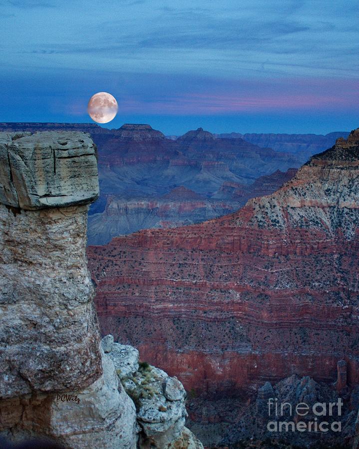 Moon Rise Grand Canyon Photograph by Patrick Witz