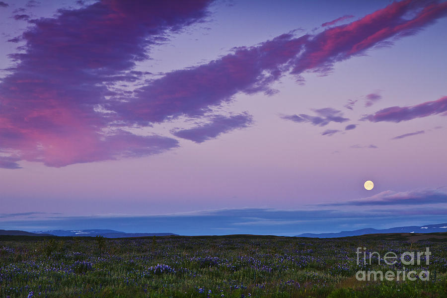 moon rise in Iceland Photograph by Gunnar Orn Arnason