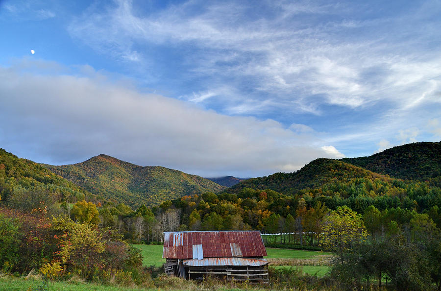 Moon Rise over the Barn Photograph by Cecile Brion - Pixels