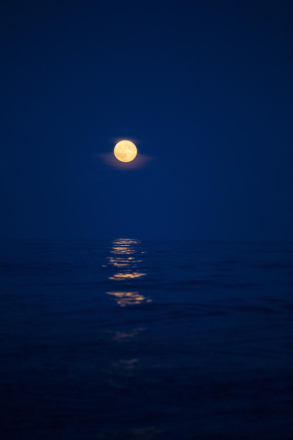 Moon Rising Over The North Sea Photograph by Sindre Ellingsen