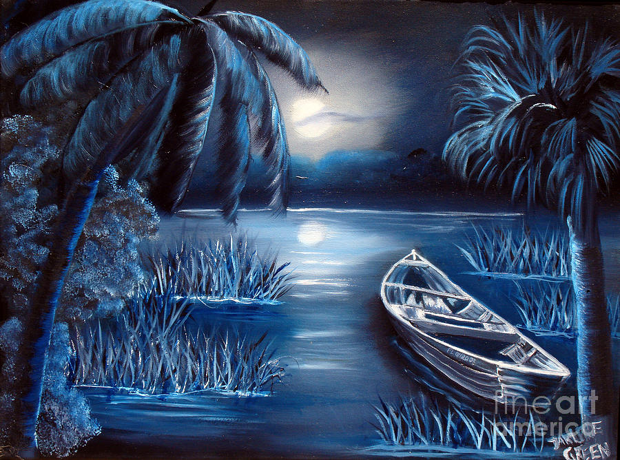 Moon River Painting by Darlene Green