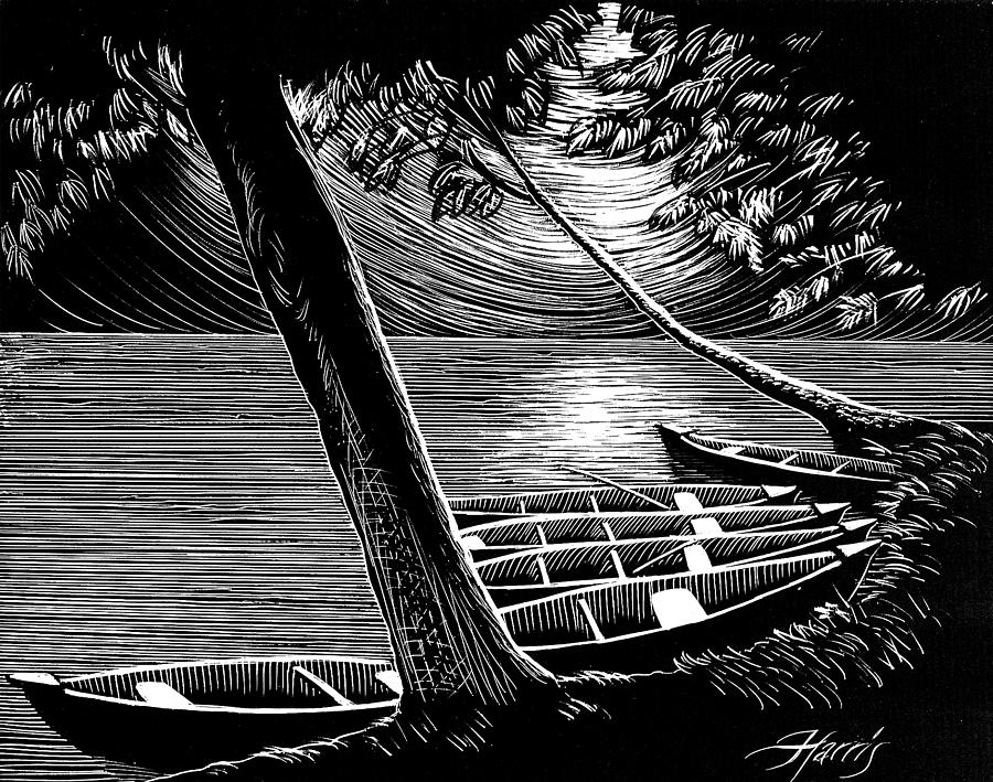 Moon River Drawing by Jim Harris