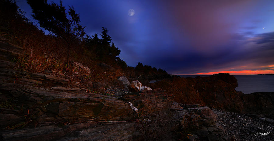 Fort Getty Photograph - Moon Serenade by Lourry Legarde
