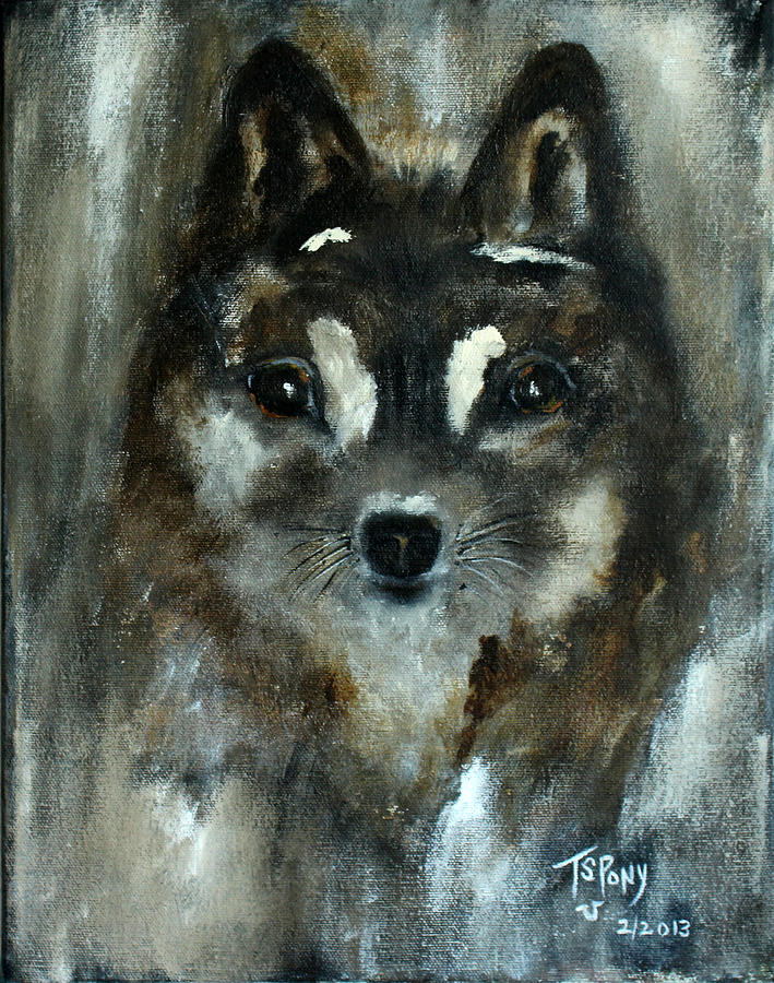 Moon Shadow the Baby Fox Painting by Barbie Batson