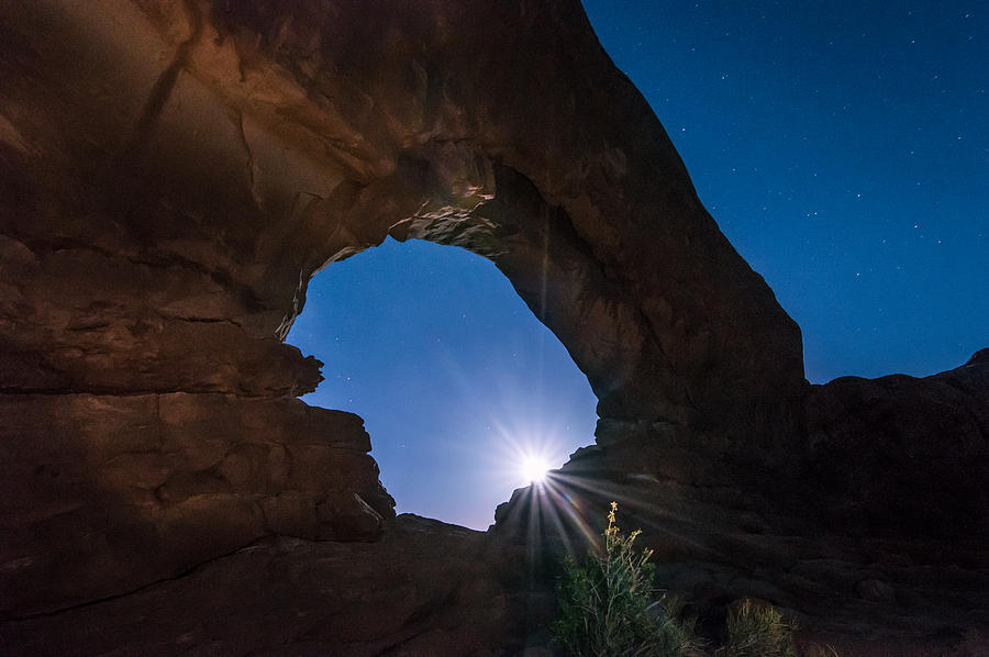 Moon Through Arches Windows Photograph by Michael J Bauer Photography ...