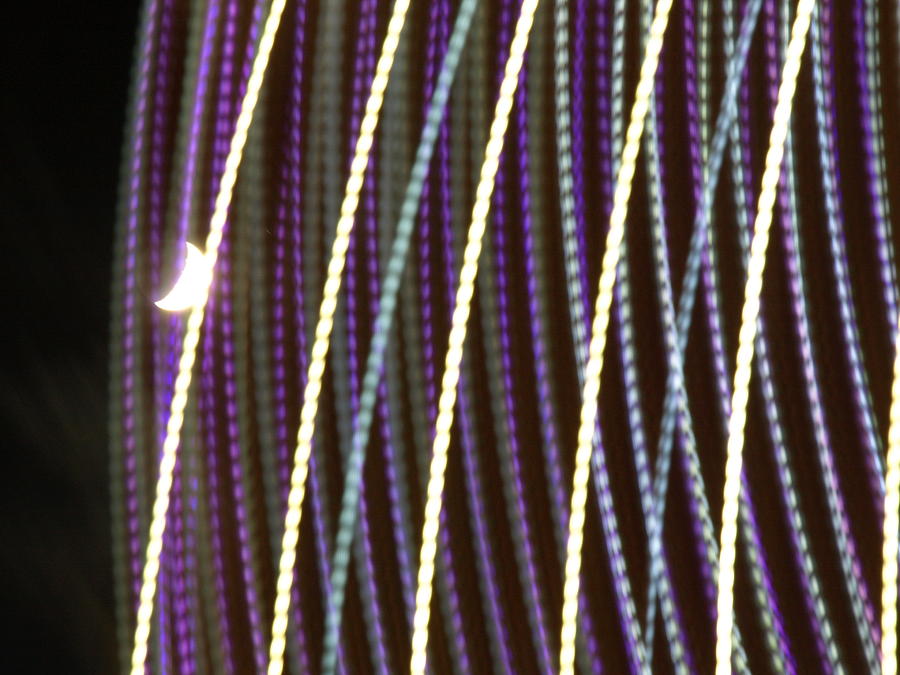 Abstract Photograph - Moon through beads by Donald LeBlanc