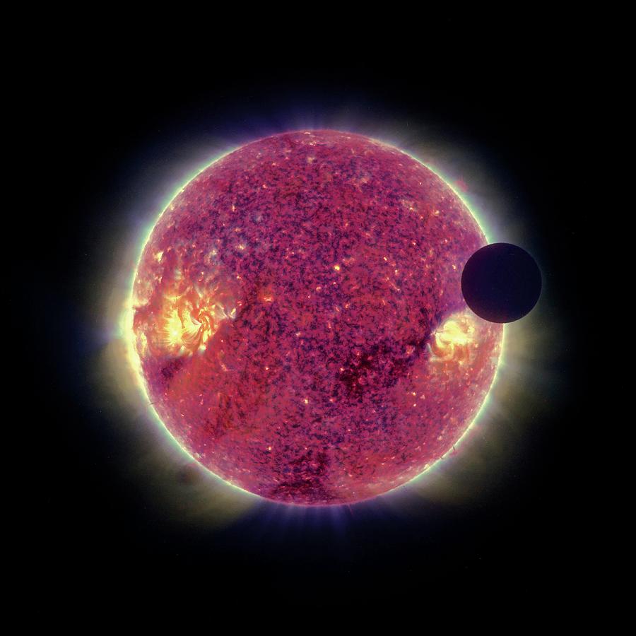 Moon Transiting The Sun Photograph By Nasa/science Photo Library - Pixels