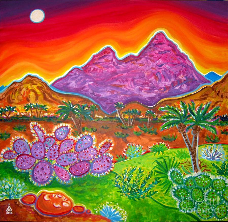 Moon Valley View Painting by Rachel Houseman