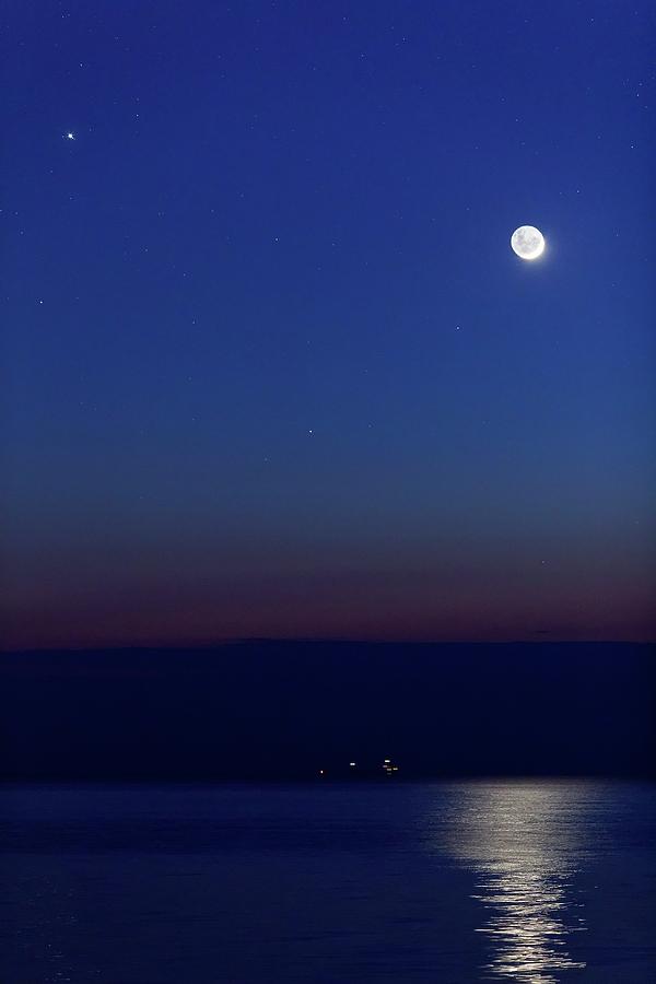 Moon With Jupiter Photograph by Luis Argerich