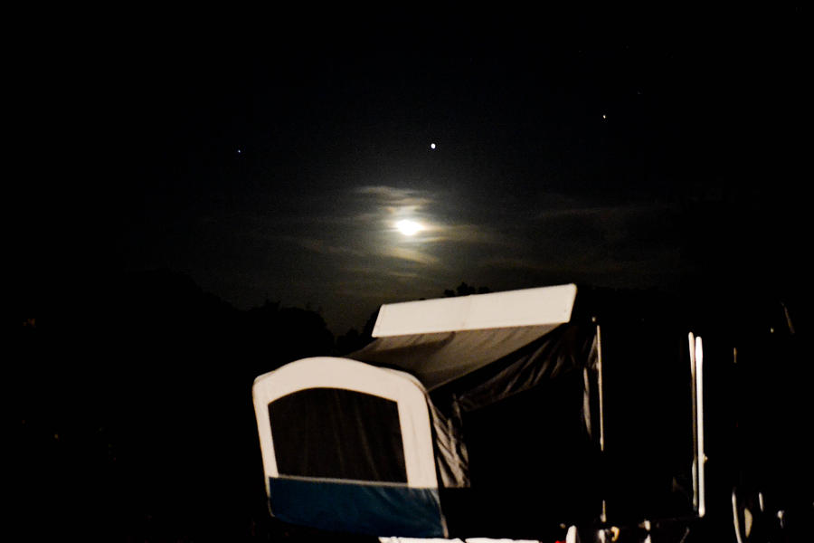 Moon Photograph - Moonlight Camper by Wanda J King