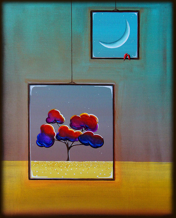 Tree Painting - Moonlight by Cindy Thornton Tree Painting - Moonlight by Cindy Thornton