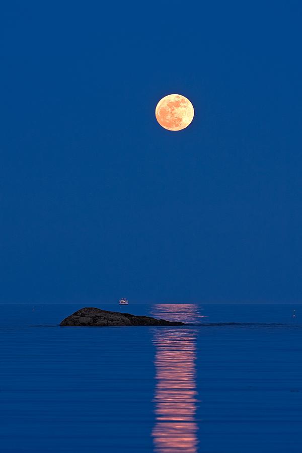 Atlantic Ocean Photograph - Moonlight Cruise by Jeff Sinon