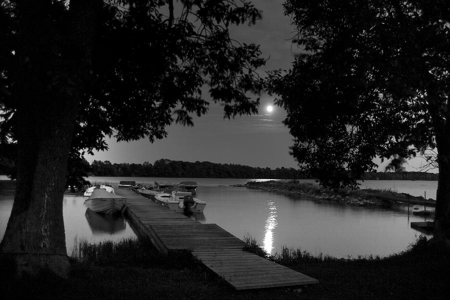 Moonlight Dock Photograph by Daniel Martin