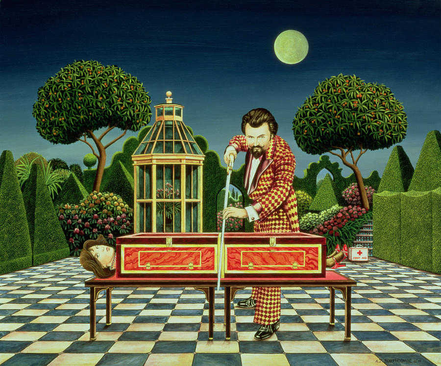 Magician Painting - Moonlight Magician, 1979  by Anthony Southcombe